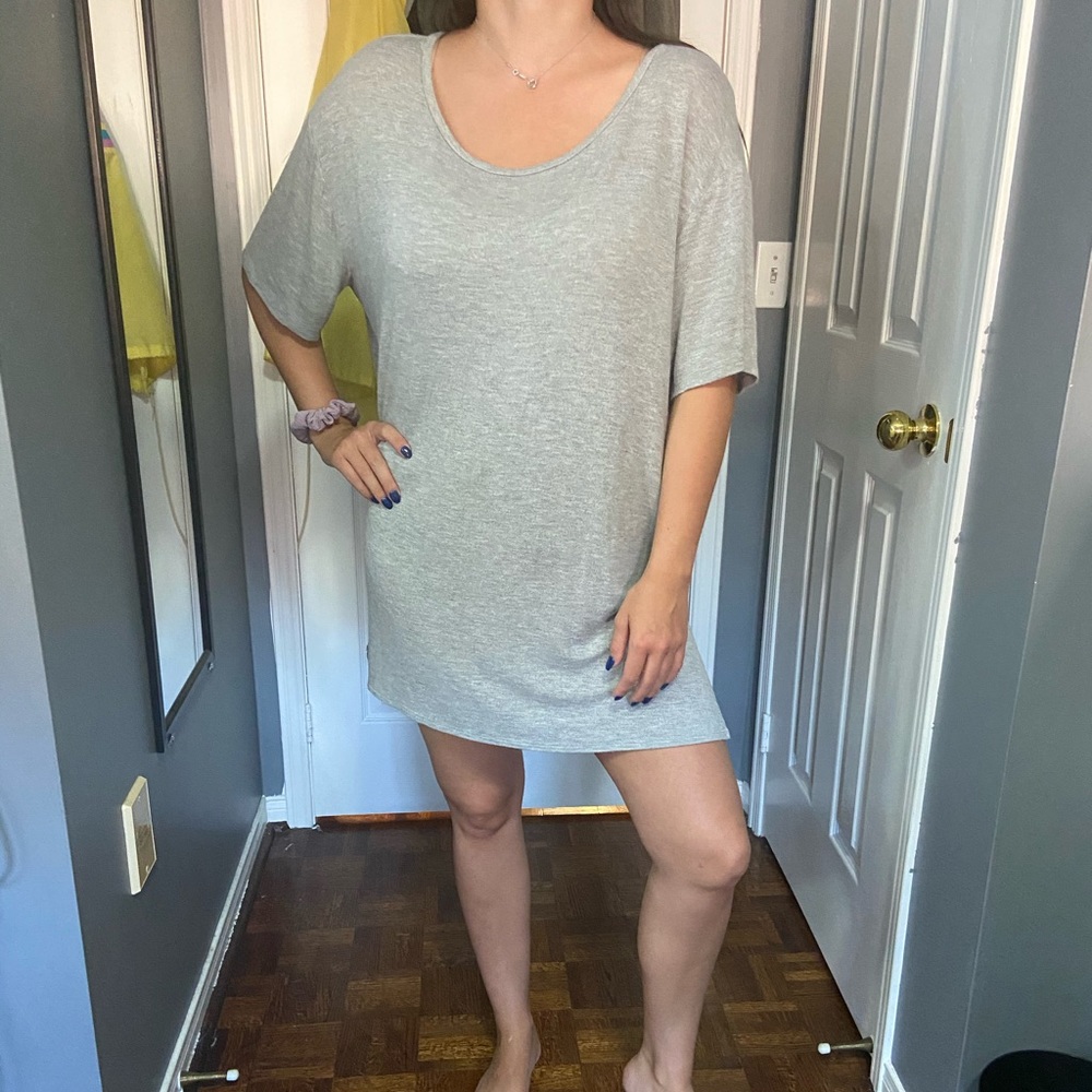 Grey t-shirt dress